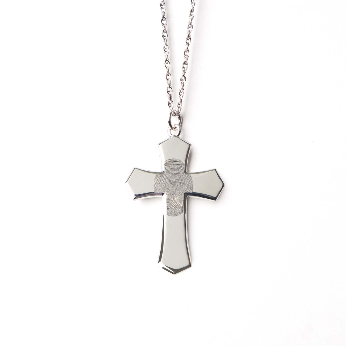 Fingerprint cross necklace store